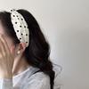 Padding Construction Top Knot Hair Hoop Polka Dot Pattern Hair Accessories  For Women