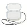 Clear Soft TPU Cover For FreeClip 2 Wireless Headphones Case Shockproof Shell Durability Case With Carry Lanyard
