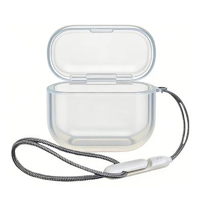 Coque souple transparente en TPU pour étui d'écouteurs sans fil FreeClip 2 Coque antichoc Durabilité Étui avec dragonne de transport