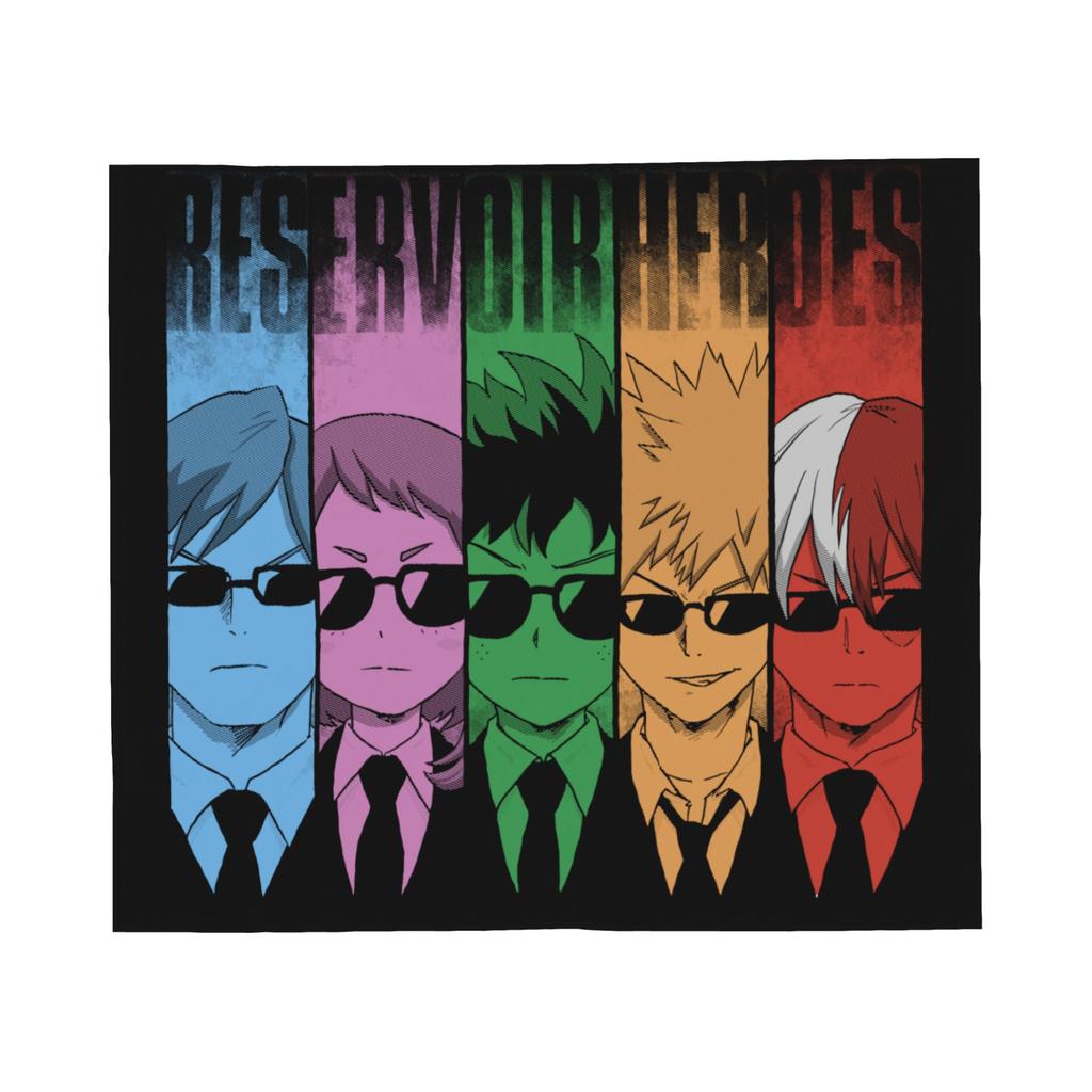 My Hero Academia Blankets Flannel All Season Collage Midori And Friends Portable Warm Throw Blanket for Sofa Travel Bedspreads