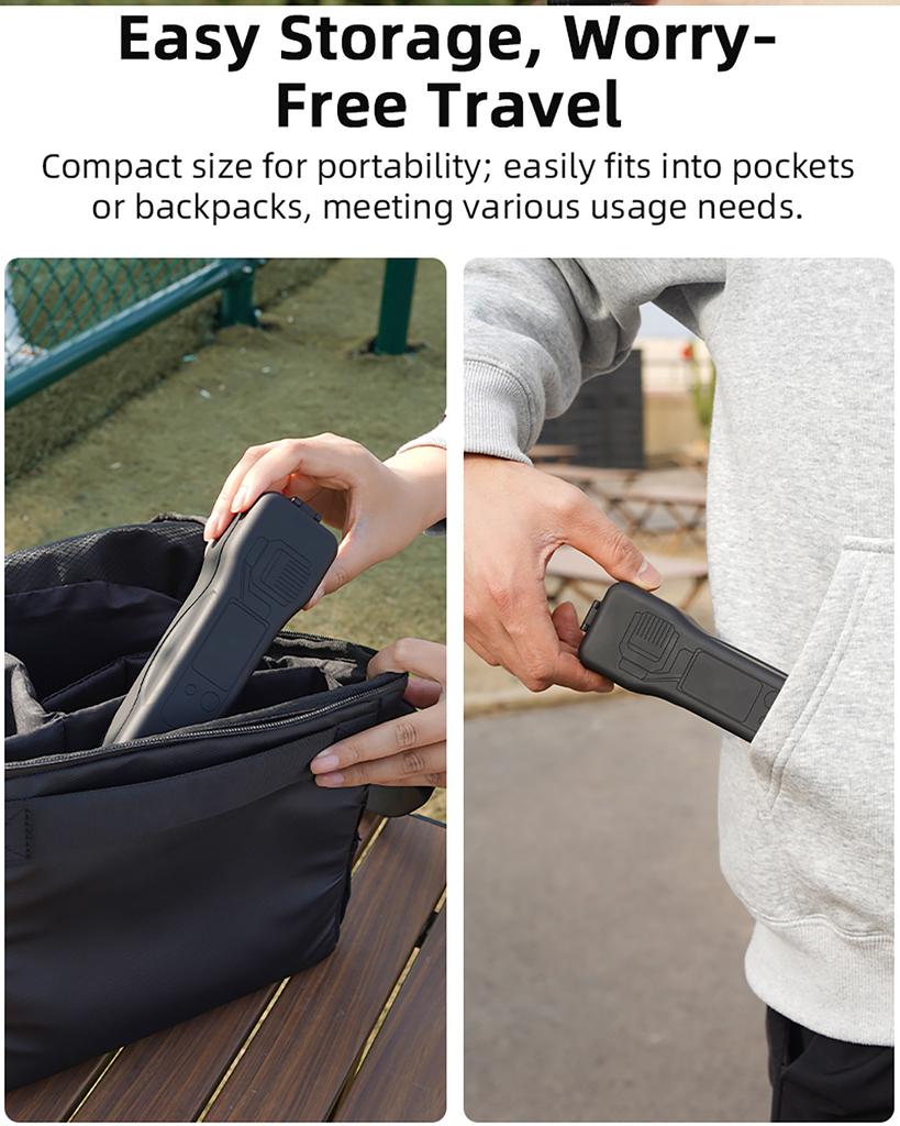 Portable Shockproof Case for DJI Osmo Pocket 3, Water-Resistant Hard ABS Protective Cover with Carabiner & Filter Storage