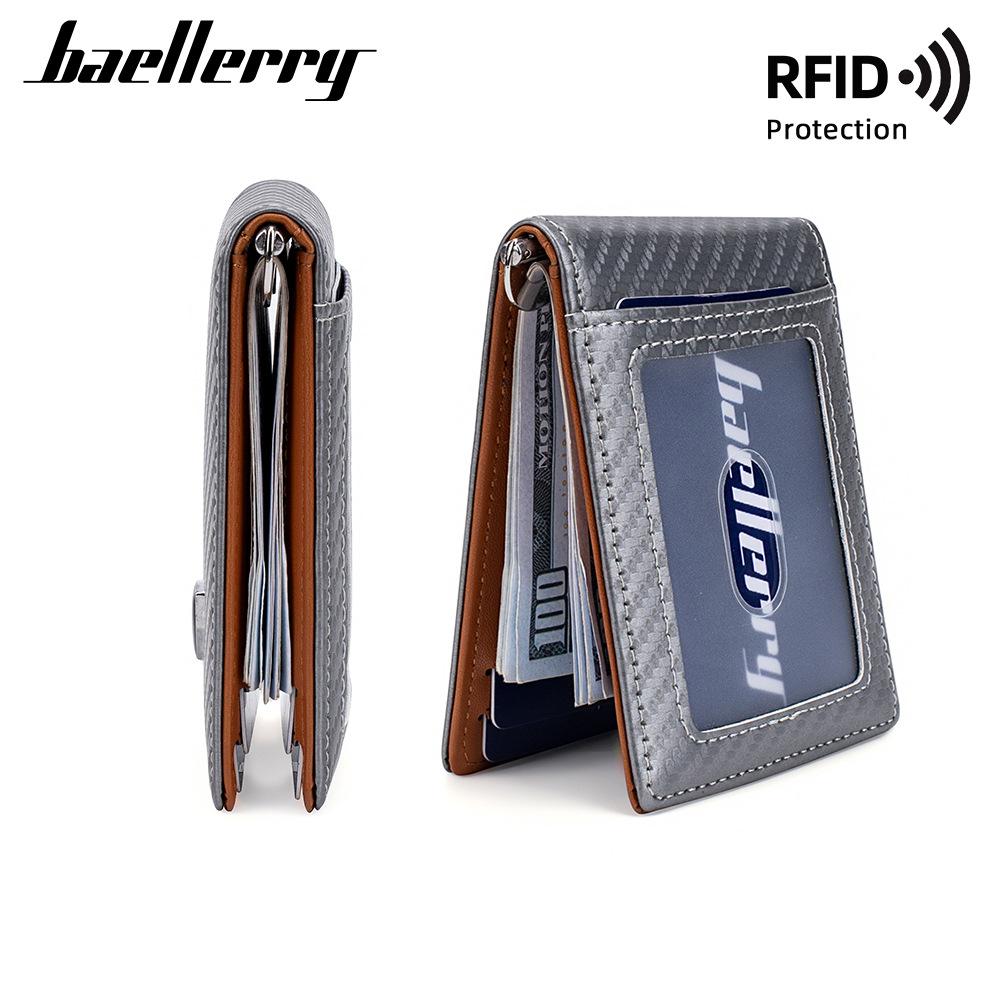 Men's card bag New carbon fiber RFID thin multi-card multi-function certificate, anti-magnetic card sleeve