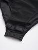 Girls Long Sleeve V Neckline Dance Leotards Shiny Rhinestone Decorated Contrast Color Slim Fit Unitard