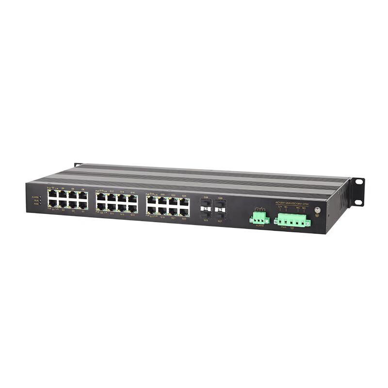 

Maiwei 28-Port Gigabit Layer 2 Managed Industrial PoE Switch