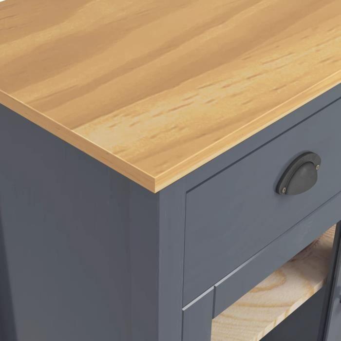 VidaXL Buffet Hill Range Grey 90x40x80 Cm Solid Pine Wood