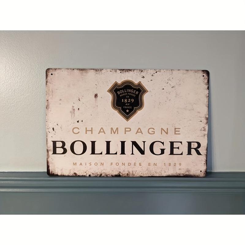 

Винтажная жестяная вывеска Bollinger Champagne Ретро Металлическое Настенное Искусство Декор для Бара Паба Мужской Комнаты Дома Maison Fonde en Французский Ch 20x30cm（7.8x11.8inch）