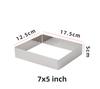 5cm Height Rectangle Thick 304 Stainless Steel Mousse Ring Tiramisu Cake Mold Cheese Fondant Baking Tool Household DIY Bakeware