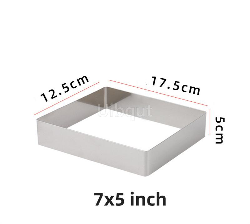 5cm Height Rectangle Thick 304 Stainless Steel Mousse Ring Tiramisu Cake Mold Cheese Fondant Baking Tool Household DIY Bakeware