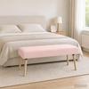 Bench Uni Pink 110 X 40 X 46 Cm Boucle