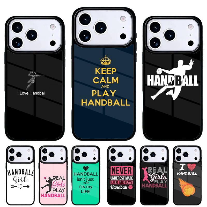 Stylish Playing Handball Phone Case for iPhone 17 Air 16e 15 14 13 Pro Max Back Cover for 12 11 Pro Coque