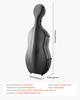 VEVOR 4/4 Full Size Cello Case, Composite Carbon Fiber, Lightweight Portable Travel Carrying Bag, with Plush Lining, Dual Shoulder Straps