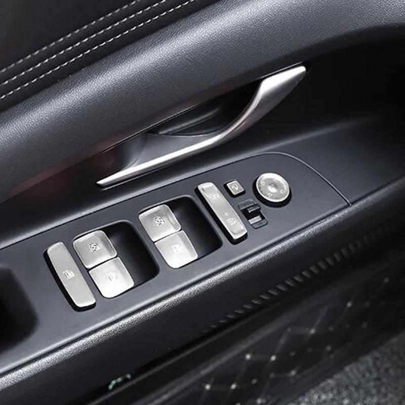 For Hyundai Elantra Avante    Car Window Glass Lift Button Stickers Cover Decoration Trim Auto Interior Accessories