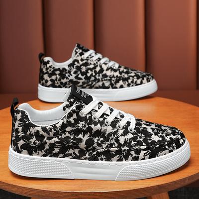 Sommer Herrenschuhe neue atmungsaktive Canvas Schuhe Herren Trend vielseitige Plateau weiße Schuhe Sport- und Freizeitschuhe Board Schuhe