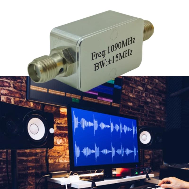 SMA Thread Connector 416MHZ/1090MHZ Bandpass Filter with Aluminum Shell Band Pass Filter for Low Pass High Pass Filter