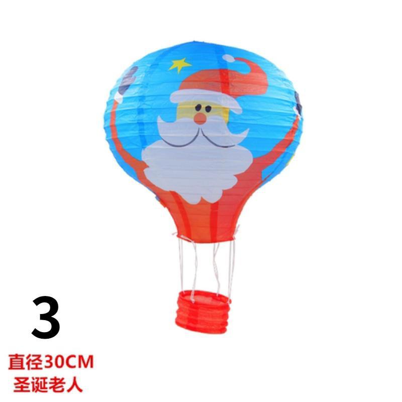 1PC Santa Claus Elk Hot Air Balloon 12 Inch Paper Lantern Lampshade DIY Crafts Ceiling Hanging Xmas Decorations Party Supplies