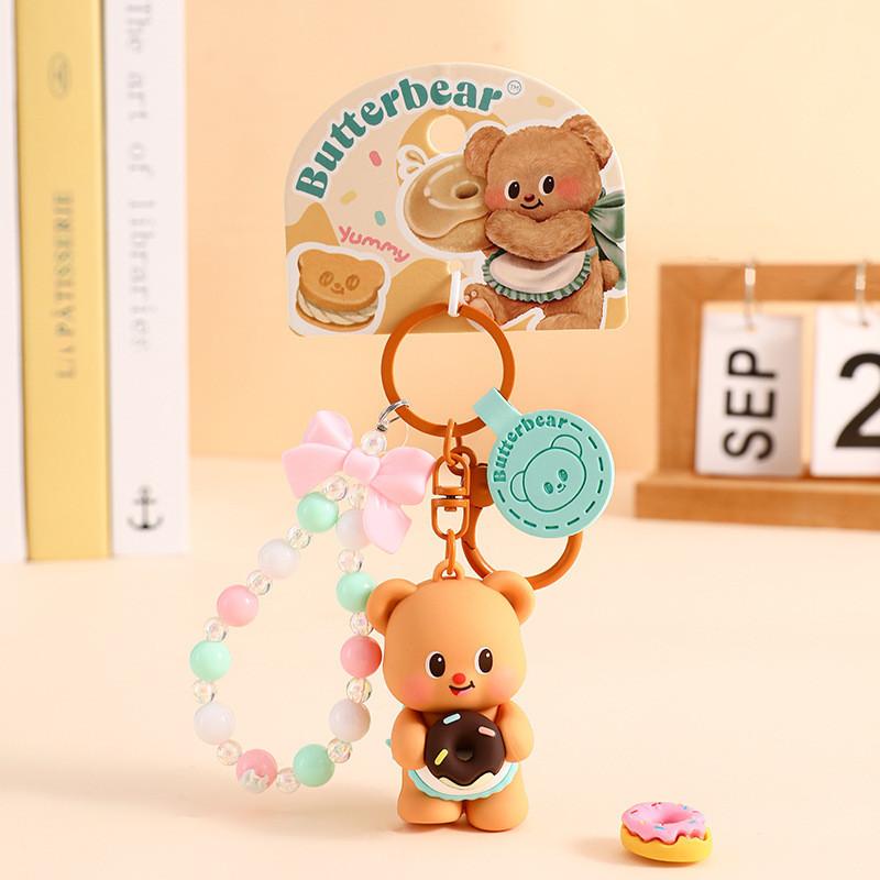 Entzückender Butterbär Serie Schlüsselanhänger Niedlicher Cartoon Auto Taschenanhänger Paargeschenk