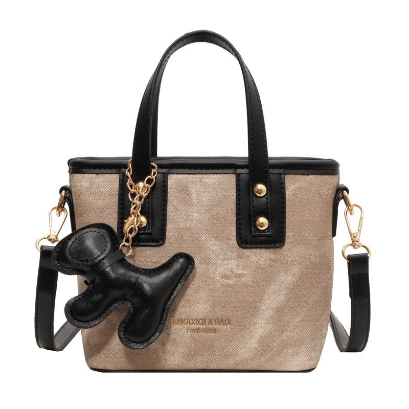 

Niche high-end handbag 2025 new trendy versatile shoulder bag fashion crossbody bag super hot bucket bag for women no pendant хаки