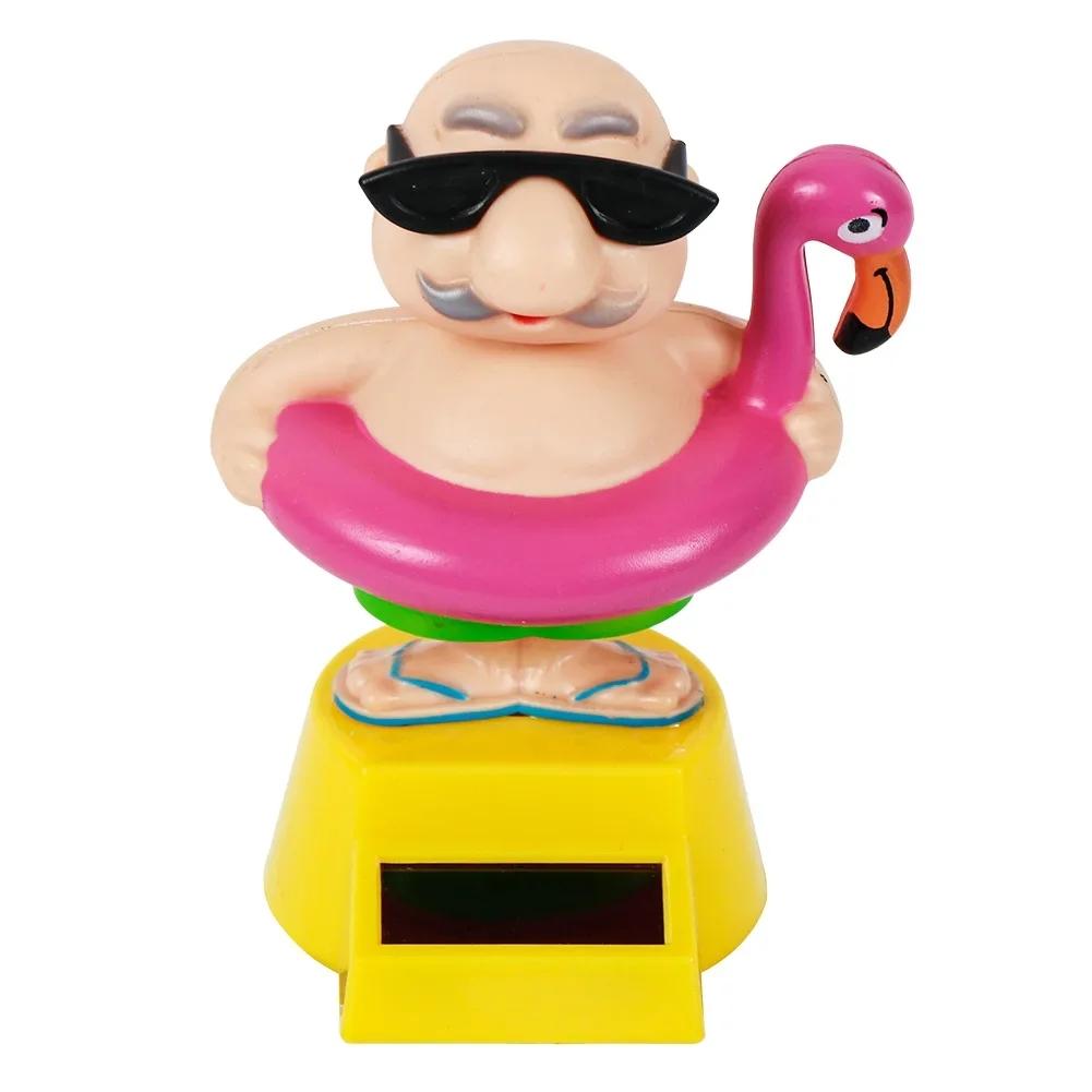 

Creative Solar Powered Swinging Master Car Ornament Cartoon Dancing Doll Automobile Dashboard Decoration Cute Car Accessories