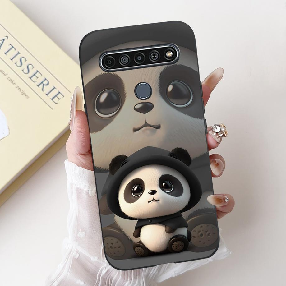 For LG K41s K51s K52 Q52 K61 Q61 K62 K22 2020 Phone Case Back Cover Soft Matte Silicone Slim Fundas Lovely Panda Rabbit Flower