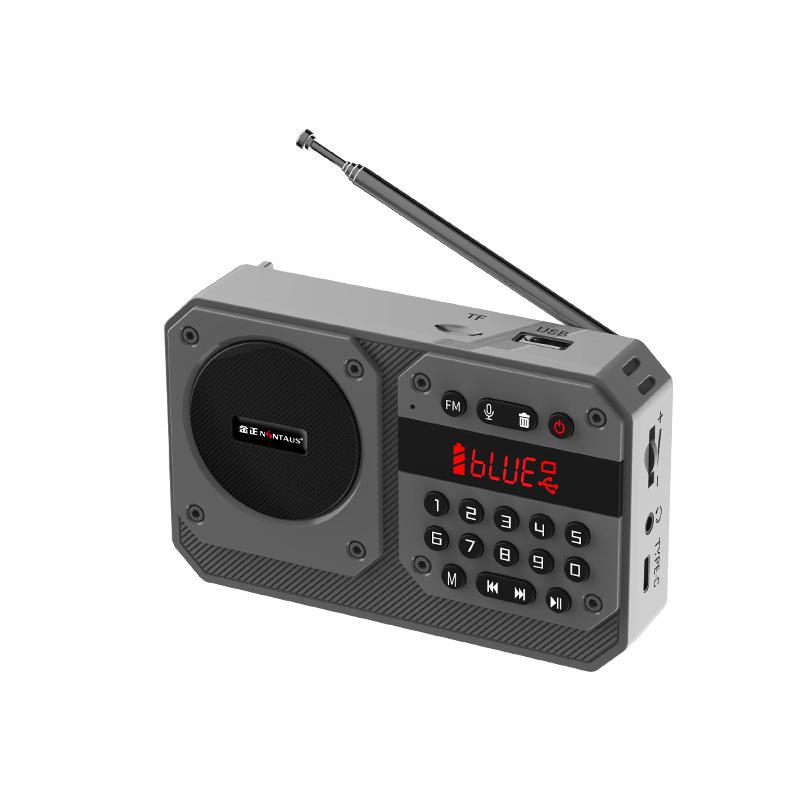Mini Portable FM Radio High Sensitivity Radios Receiver Wireless Hifi  Bluetooth Speaker with Mic Support Recording TF USB Play