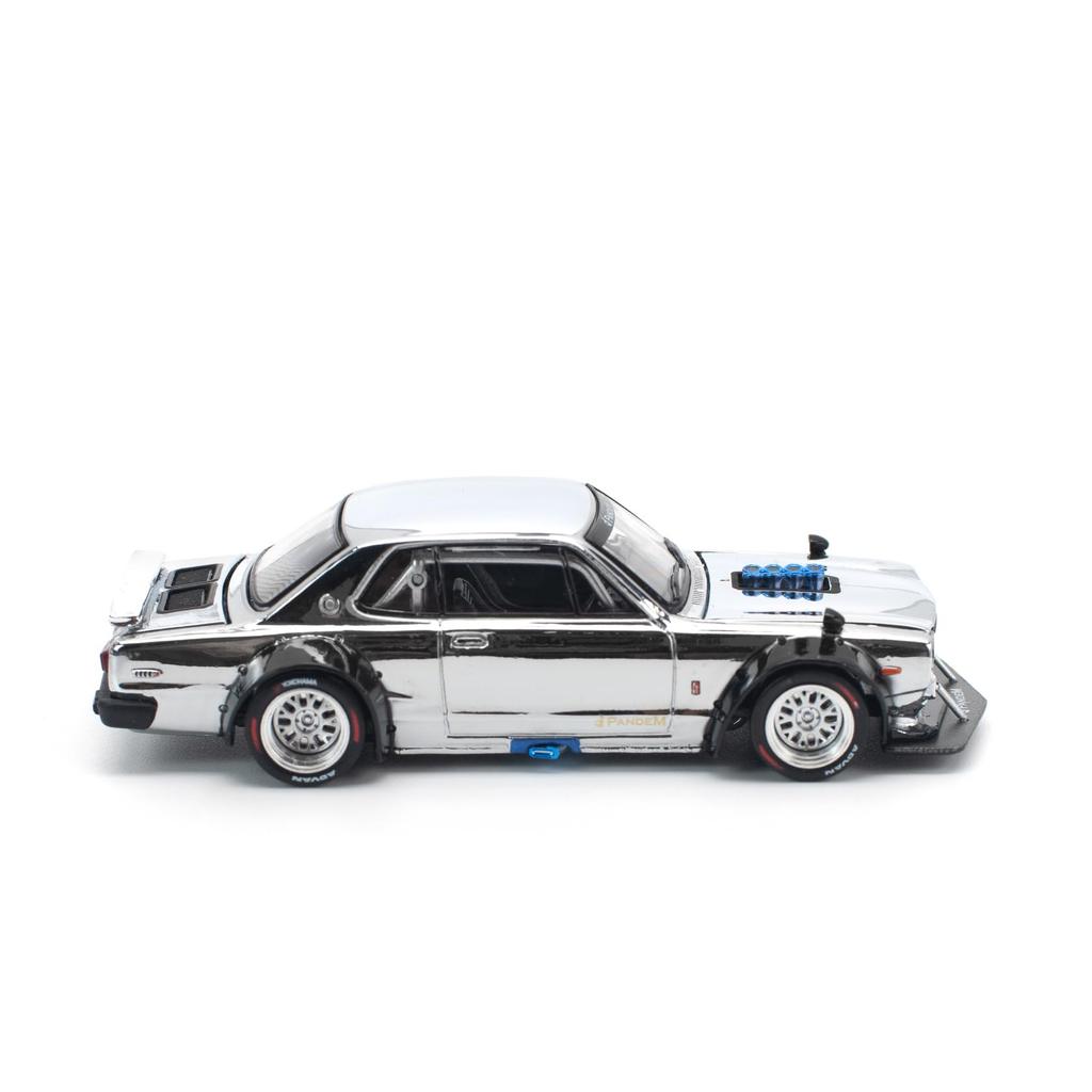 Genesis Company POP RACE Skyline V8 Drift Silver Chrome Finished Model PR640330 1/64 GT-R (Hakosuka)