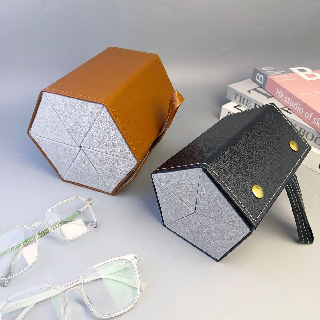 High-End Multi-Compartment Folding Eyeglass and Sunglass Storage Case