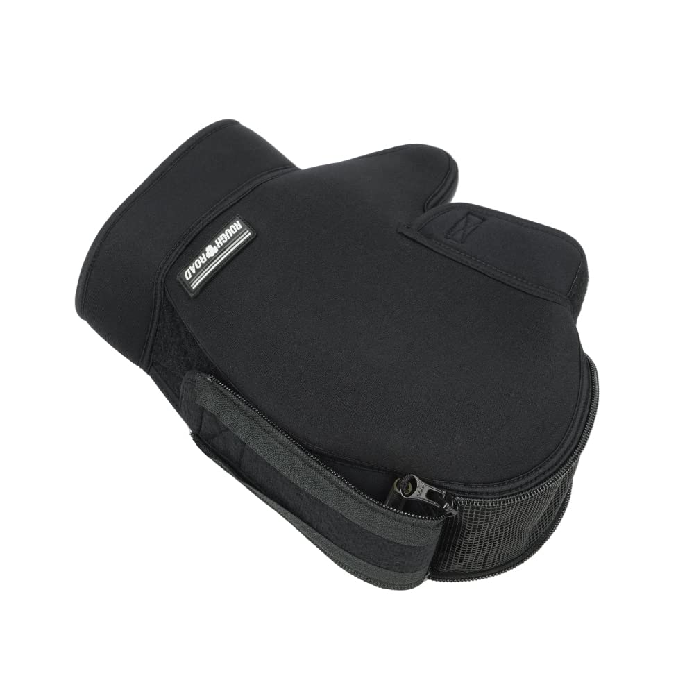 Motorcycle Boxer Vent Handlebar RR5934 ROUGH&ROAD Cover, Black,