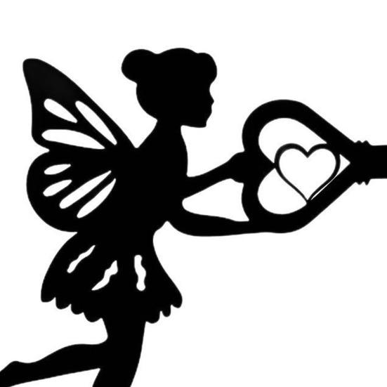 Fairy Silhouette Tree Decoration Weather-proof Metal Indoor Outdoor Garden Yard
