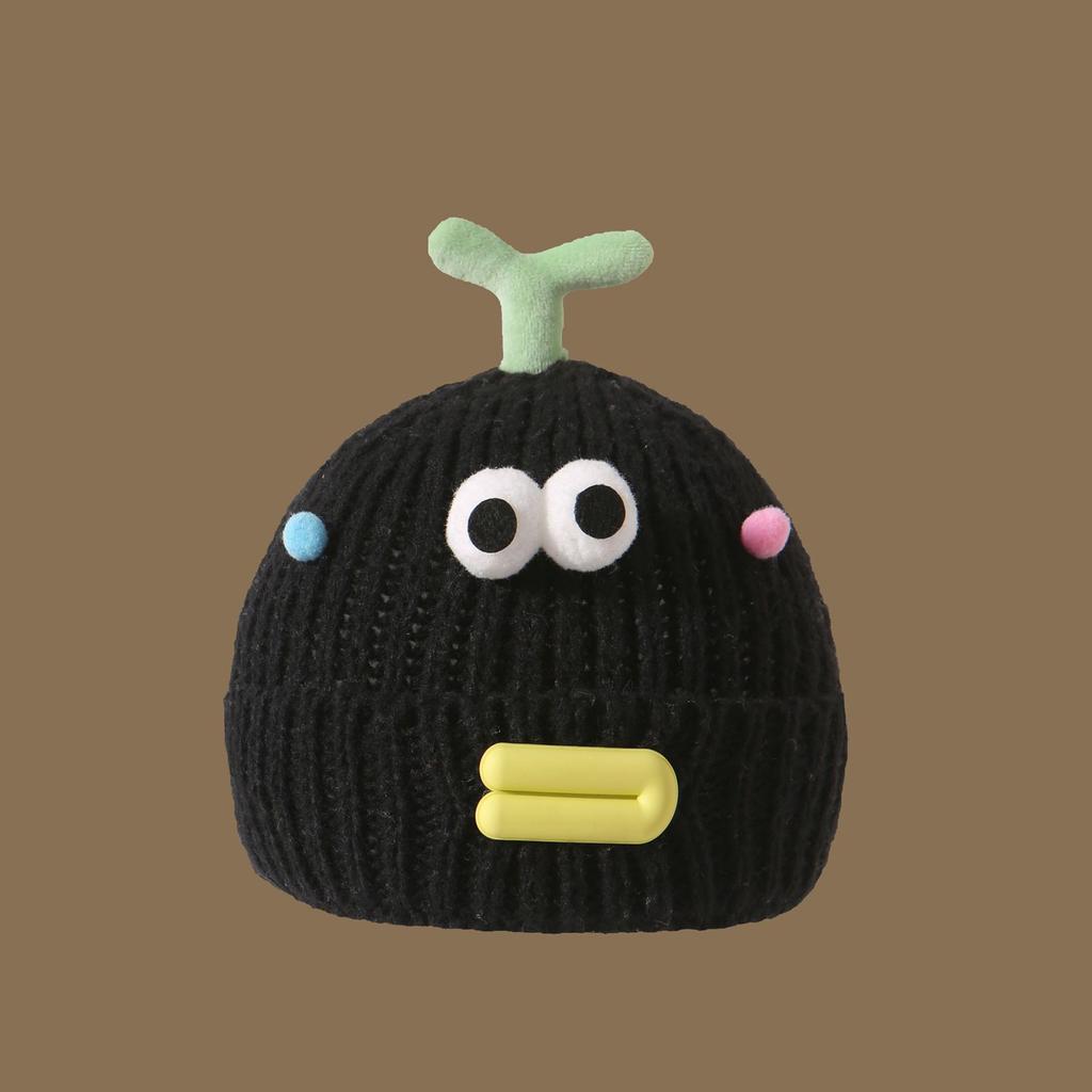 Damenmütze Lustige Cartoon Wurstmaul Wollmütze Gestrickte Ohrenschützmütze Winter Warm Niedlich Großer Kopf Niedliche Lustige Mütze