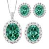 Jewelry Copper Bottom Gold-Plated Simulation Bird'S Nest Chepala Green Temperament Set 15 * 20-10 * 12