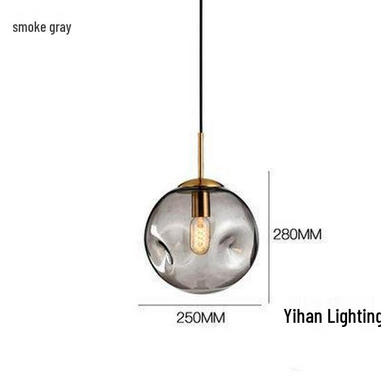 Nordic Modern Pendant Light – Minimalist Glass Fixture for Coffee Shops, Bedside, Bar Counters