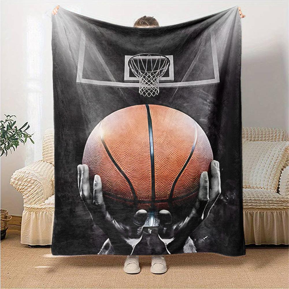 1 pezzo Coperte da tiro per canestro da basket Morbida Flanella, Accogliente per Tutte le Stagioni Poliestere Perfetta per Casa, Ufficio