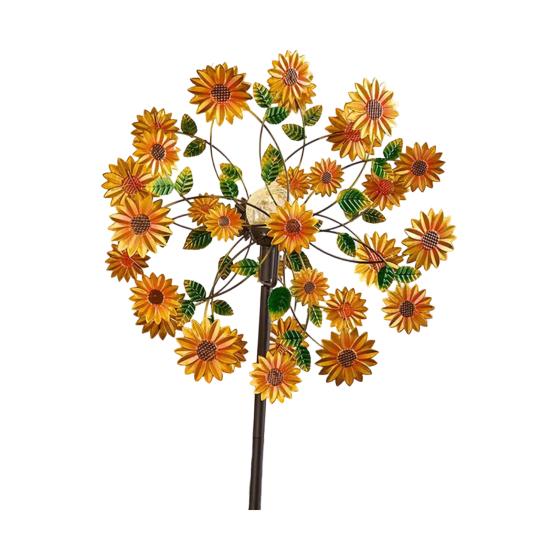 

Садовый вертушка на колышке Бабочки Птицы Цветы Кинетическая ветряная мельница 34 дюйма Металлическая уличная ветряная скульптура Декор для двора Патио Газон C