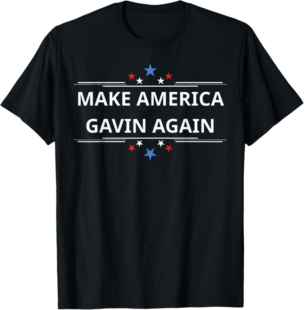 Make America Gavin Again Patriotic USA Flag Unisex T-Shirt