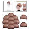 12 Pcs Coffee Color Nylon Wig Hair Cap Stocking Liner Stretch for Men Women