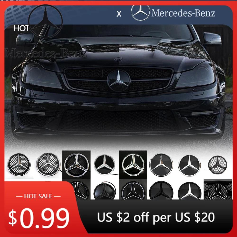 Heißer Autoaufkleber Auto Frontgrill Logo Licht Spiegel Gesicht LED Abzeichen Für Mercedes Benz 08-14 B-Klasse W245 B180 C-Klasse W204 C200 C25