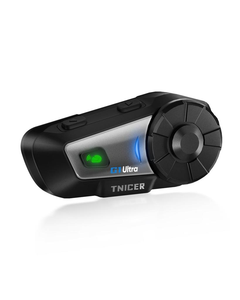 2025 TNICER G1 Ultra Motorcycle Bluetooth for Supports Calls While Listening to Mesh 1km Communication 1000mAh DSP CVC Noise FM Music HIFI Sound IP65