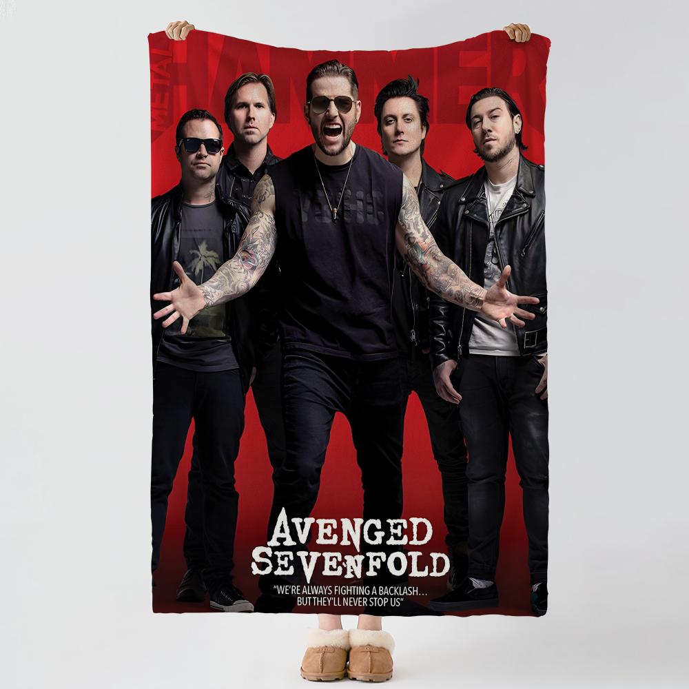 Music A-Avenged Sevenfold-d Throw Thick Comfort Flannel Quilt, Multi-scene Use Indoor Outdoor Daily Nap