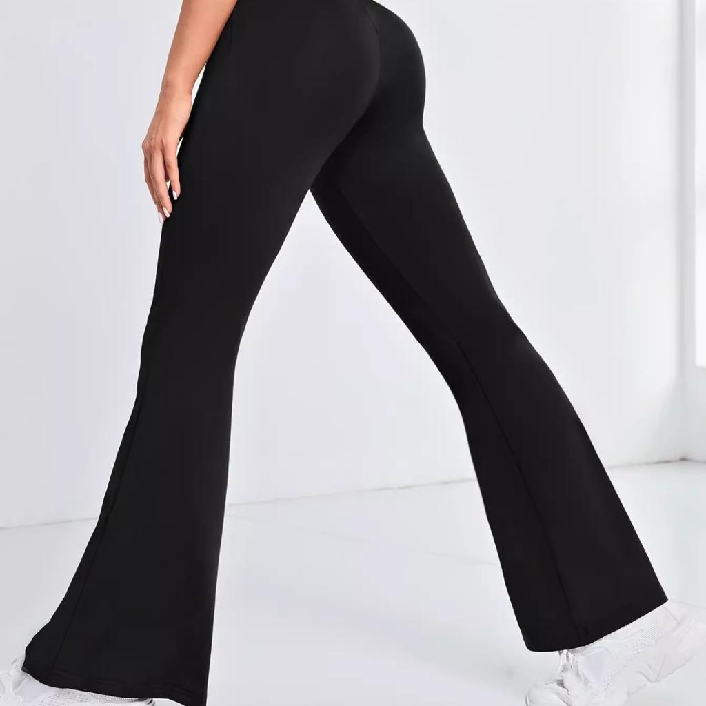 Naked Feel High Stretch Flared Yoga Pants Women High Waist Butt Lifting Slim Fit Bootcut Workout Tight Pants