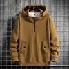 Men's Spring/Fall Knit Hooded Sweatshirt Plus Size Casual Sports Jacket