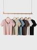 Summer Women Short Sleeve T Shirt With Half Open Collar For Casual And Office Wear