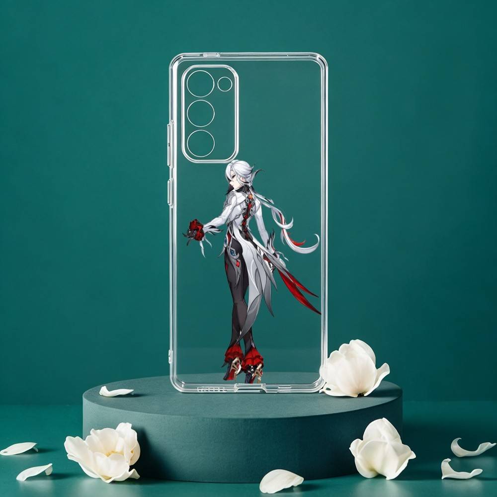 

Arlecchino Genshin Impact Phone Case For Samsung Galaxy S24 S25 S23 S22 S21 Plus S24 S25 Transparent Cover Case Samsung S30Ultra5G