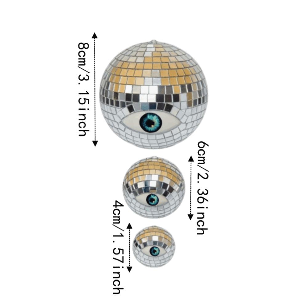 Reflective Ornament Disco Ball Glass Mirror Eyeball Decoration Halloween Disco Ball Table Decor