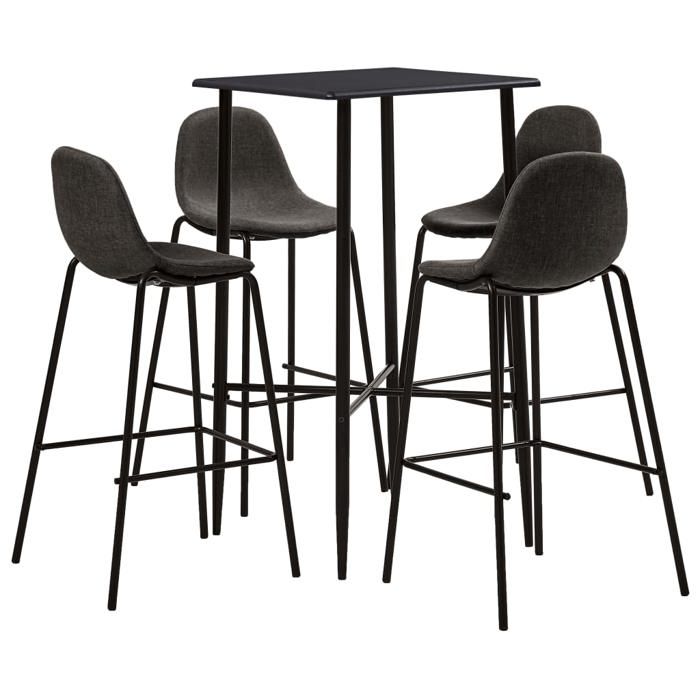 VidaXL Ensemble de Bar 5 pcs Mobilier de Bistrot Table et Chaises de Pub Meubles de Comptoir Restaurant Cuisine Maison 279956
