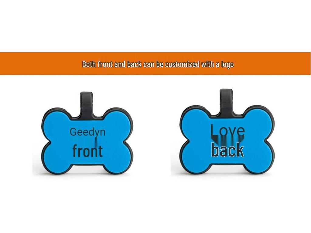 Silicone Bone-Shaped Dog Tag & Military-Style Pendant for Pet Engraving