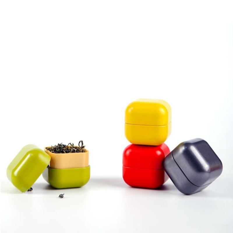 Mini cutie portabilă de tablă pentru ceai, borcan sigilat, cutii de ambalare, bijuterii, bomboane, mic de depozitare, cutie pentru monede, cercei, căști, cutie de cadou