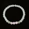 1Pc Rose Quartz Stone Beaded Bracelet for Women Elegant Round Moonstone Labradorite Bead Stretch Bracelet Jewelry Gift