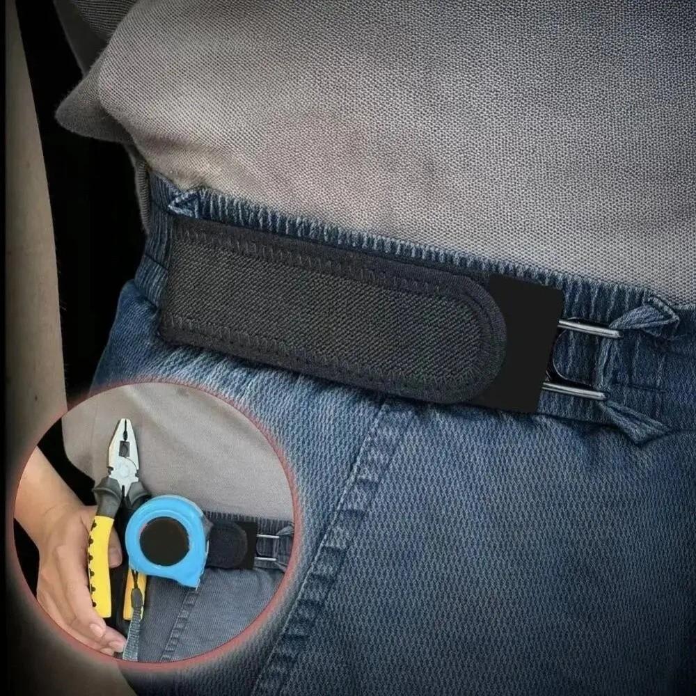 Adjustable Hook Elastic Belt Metal Hooks Hook Waist Belt Buckleless Belt  Apparel Accessories