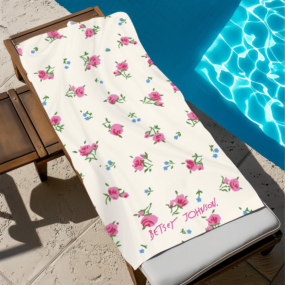 

fashion art flower vintage pop b-betsey J-Johnson Beach Towel Quick Dry Soft Pool Towels Gift Travel Gym Shower Camping sports W40*H60(CM)