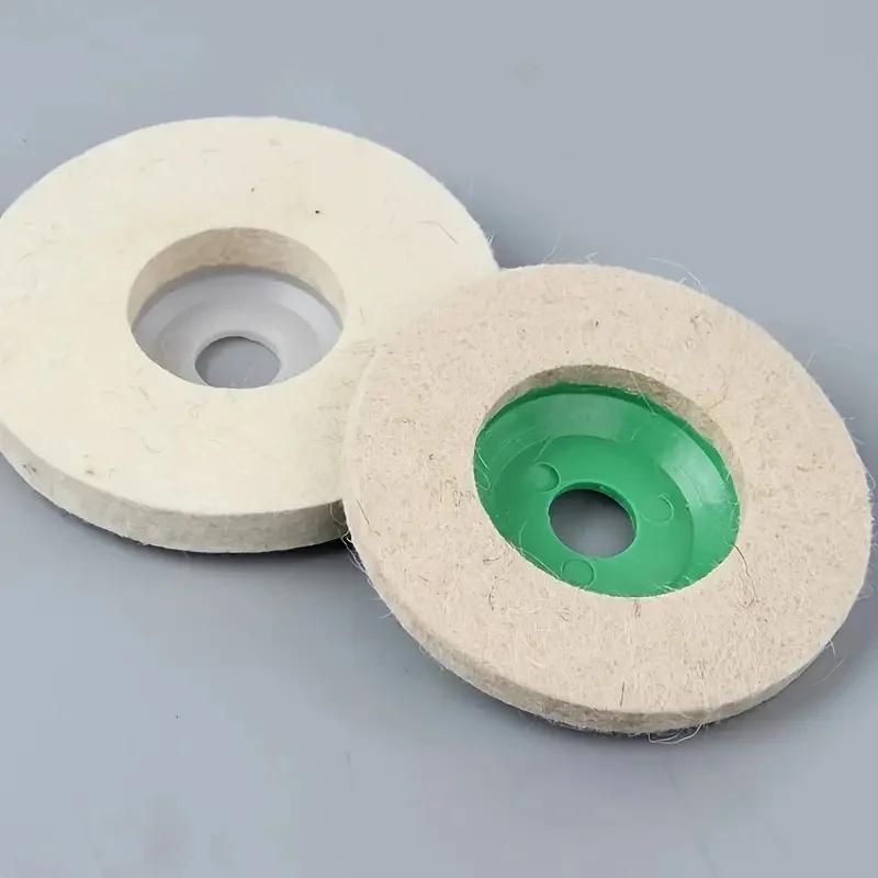 1pc/10pcs Wool Felt Disc 4 Inch Felt Polishing Wheel Buffing Pads Angle Grinder Wheel Felt Polishing Pad Disc For Metal